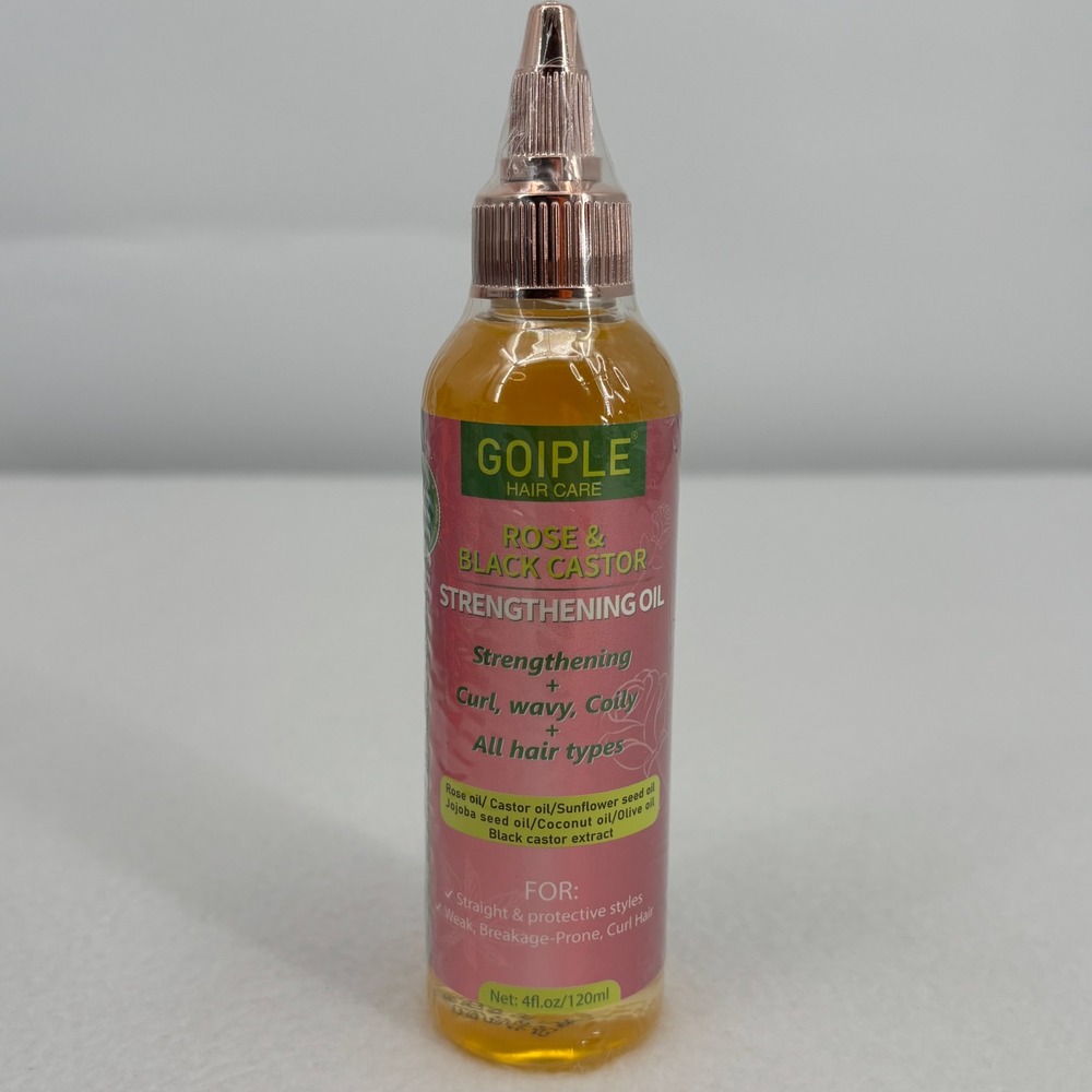 Goiple Hair Care Rose & Black Castor Strengthening Oil 4oz 120ml All Hair Types